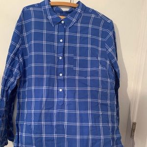 Old Navy half button up plaid shirt